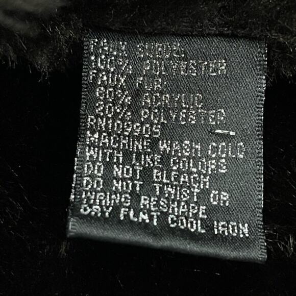 Essentials by Milano Vegan Suede & Fur Embroidered Coat NWOT Size L - Picture 8 of 12